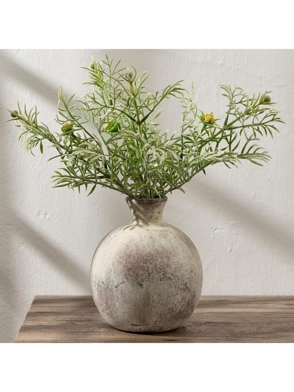 6.38" Ceramic Terracotta Farmhouse Rustic Vase for Living Room Home Decoration